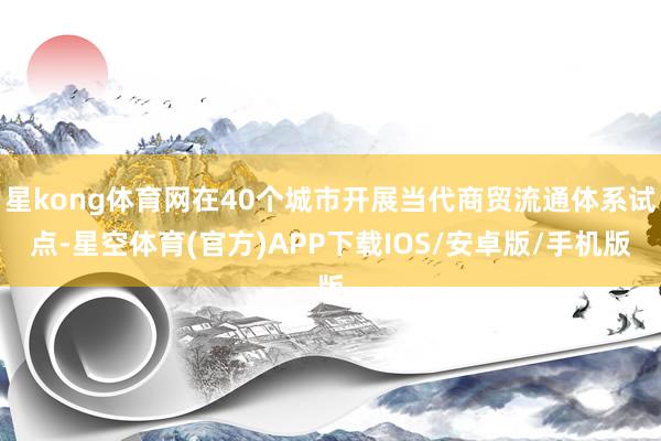 星kong体育网在40个城市开展当代商贸流通体系试点-星空体育(官方)APP下载IOS/安卓版/手机版