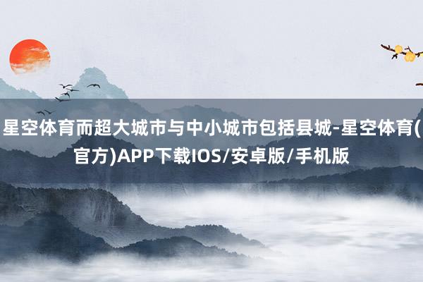星空体育而超大城市与中小城市包括县城-星空体育(官方)APP下载IOS/安卓版/手机版