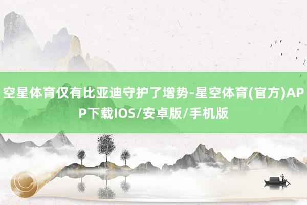空星体育仅有比亚迪守护了增势-星空体育(官方)APP下载IOS/安卓版/手机版
