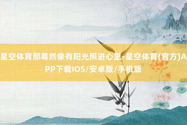 星空体育那蓦然像有阳光照进心里-星空体育(官方)APP下载IOS/安卓版/手机版